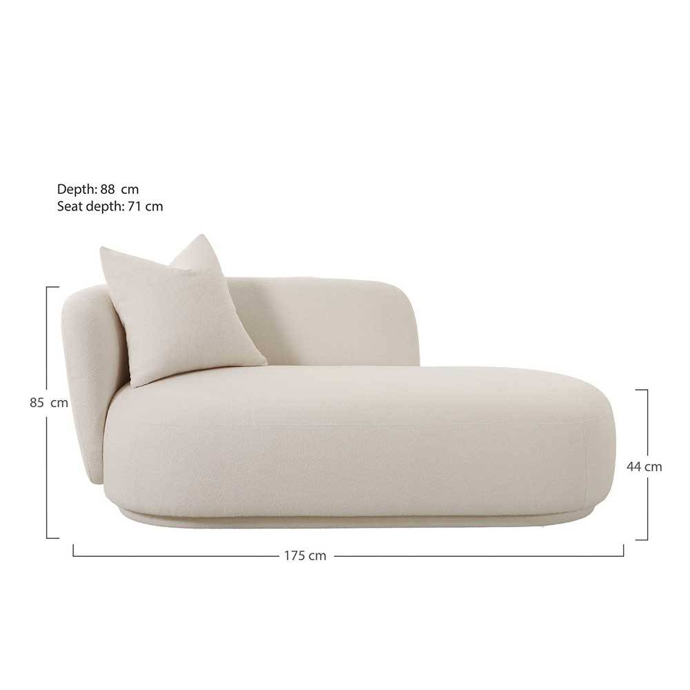 Skandi Design Couch in Cremeweiß - Premuda