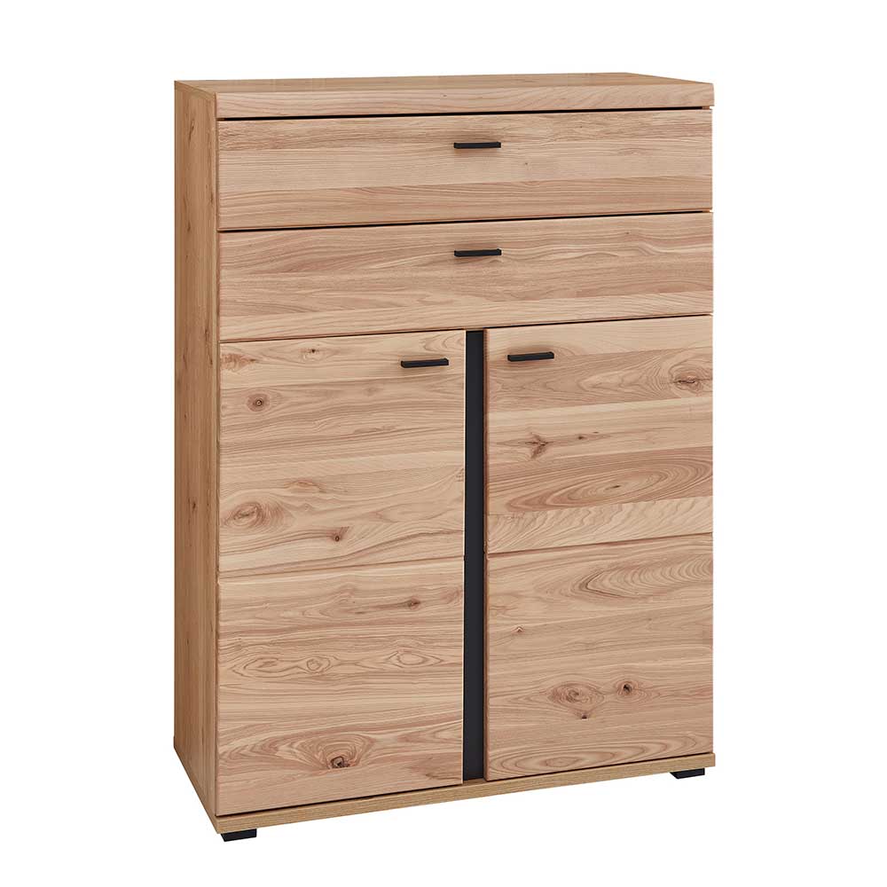 90x124x38 Teilmassiver Büroschrank modern - Emly