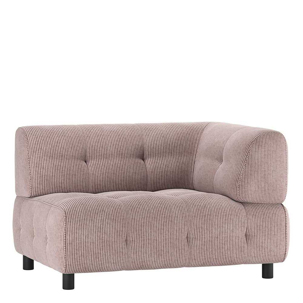 Modulcouch Eckelement in Mauve Cordbezug - Samorah