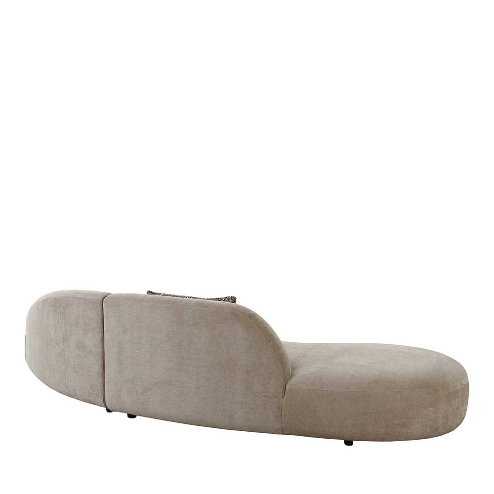 Halbrunde Couch in Beigegrau Chenille - Verona