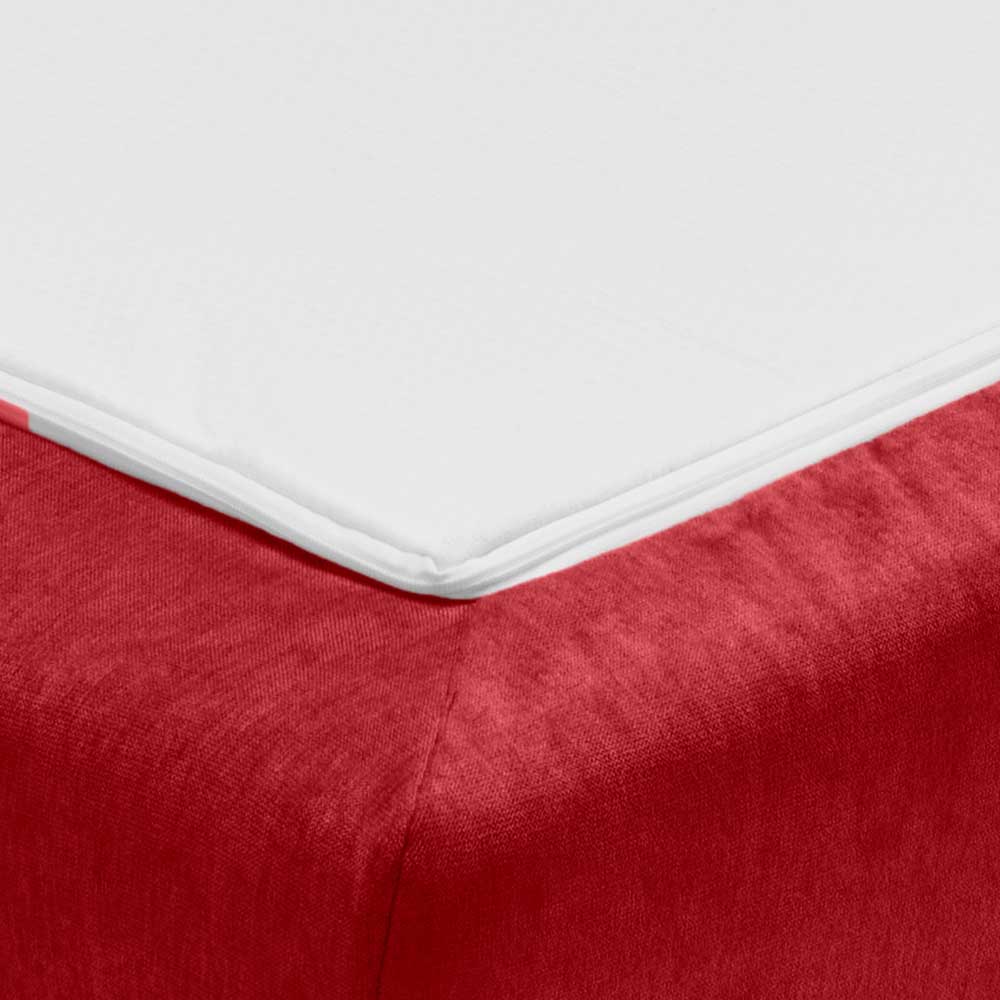 Couchbett in Rot mit Eiche - Samona