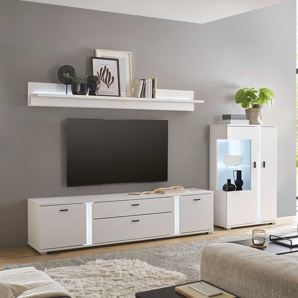 Highboard & TV Board & Wandboard mit LED - Tirol (dreiteilig)