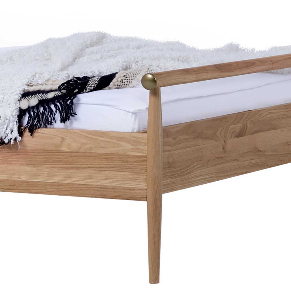 Skandi Doppelbett aus Wildeiche Honig - Reymons